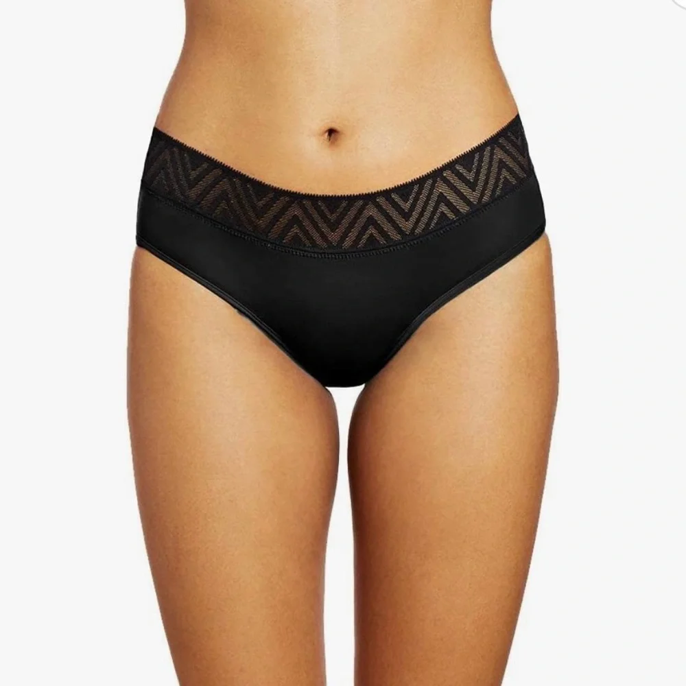 Thinx Hip‎ Hugger Period Panties in Black (2X & 3X)